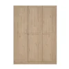Kledingkast Lynn 3-deurs - eikenkleur - 200x147x62 cm