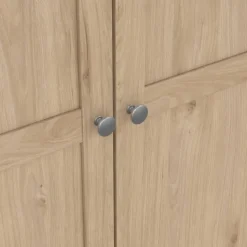 Kledingkast Lynn 3-deurs - eikenkleur - 200x147x62 cm