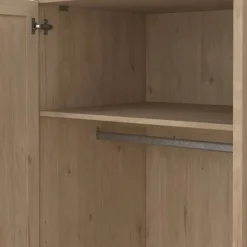 Kledingkast Lynn 3-deurs - eikenkleur - 200x147x62 cm