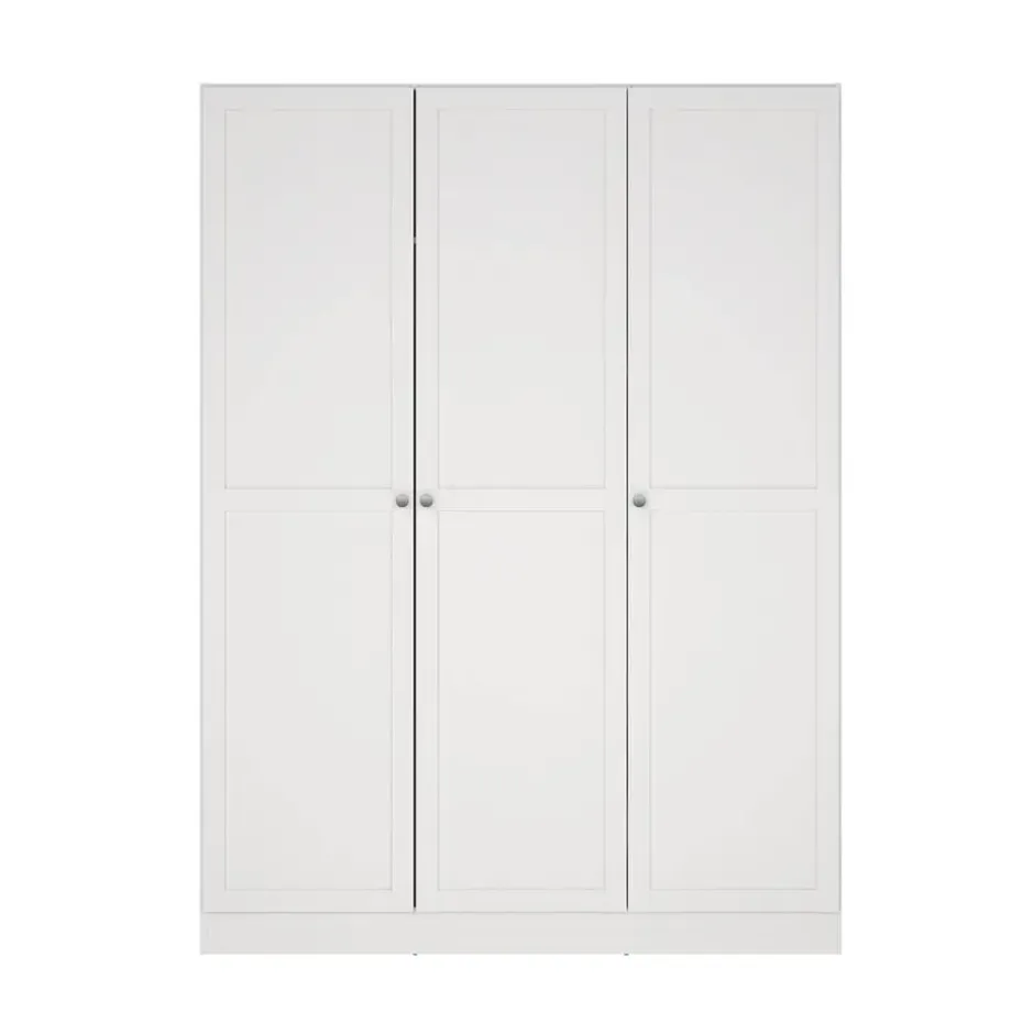 Kledingkast Lynn 3-deurs - wit - 200x147x62 cm