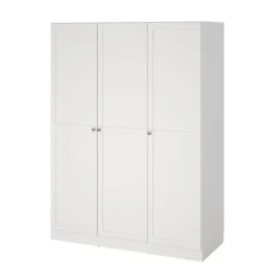 Kledingkast Lynn 3-deurs - wit - 200x147x62 cm