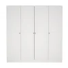 Kledingkast Lynn 4-deurs - wit - 200x196x62 cm