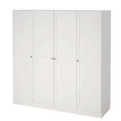 Kledingkast Lynn 4-deurs - wit - 200x196x62 cm