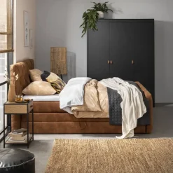 Kledingkast Madeira 2-deurs - zwart - 199x102x58 cm