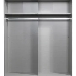 Kledingkast Milaan 4-deurs- grafiet - 208x180x58 cm