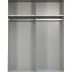 Kledingkast Milaan 4-deurs - grafiet/greige -236x180x58 cm