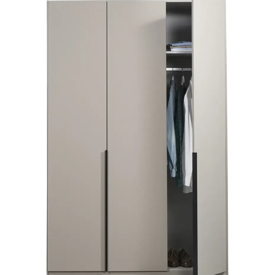 Kledingkast Milaan 3-deurs - greige - 236x135x58 cm