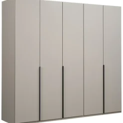 Kledingkast Milaan 5-deurs - greige - 208x225x58 cm