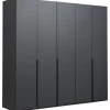 Kledingkast Milaan 5-deurs - grafiet - 208x225x58 cm