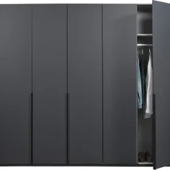 Kledingkast Milaan 5-deurs - grafiet - 208x225x58 cm