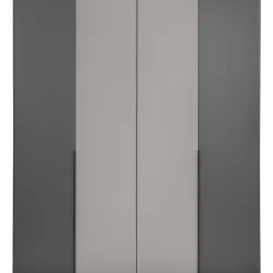 Kledingkast Milaan 4-deurs - grafiet/greige - 208x180x58 cm