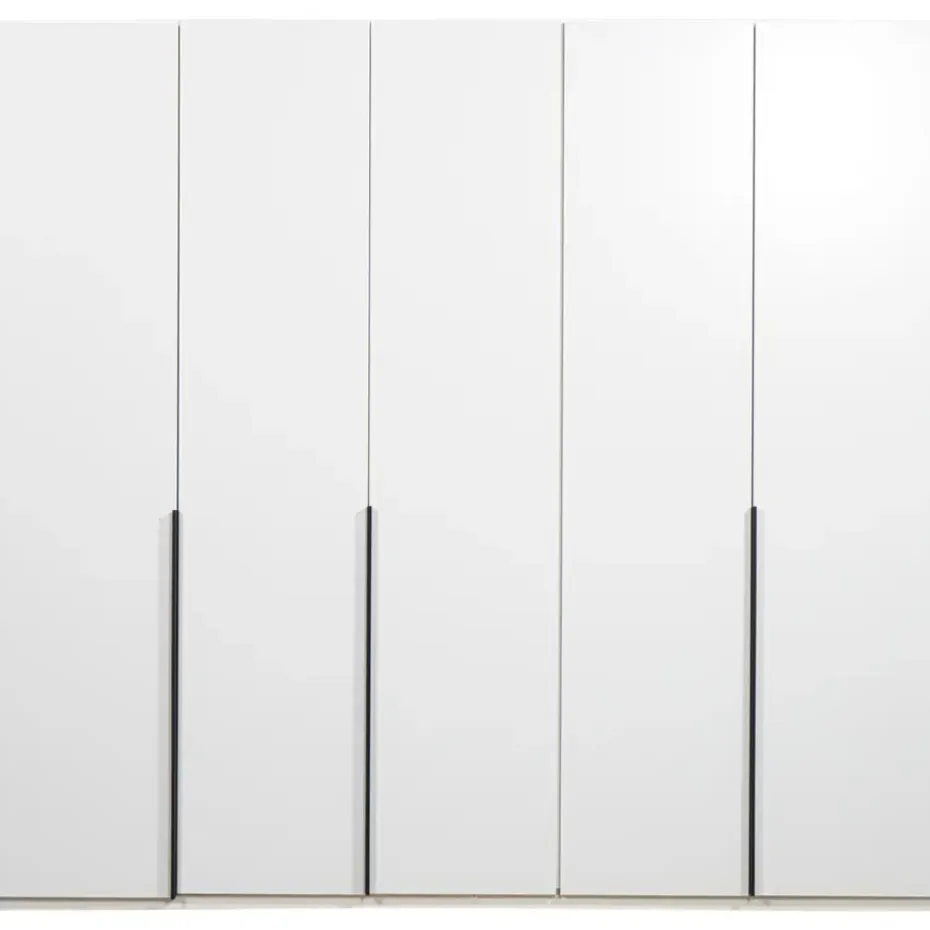 Kledingkast Milaan 5-deurs - wit - 236x225x58 cm