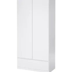 Kledingkast Naia 2-deurs - hoogglans wit - 50x99x201 cm