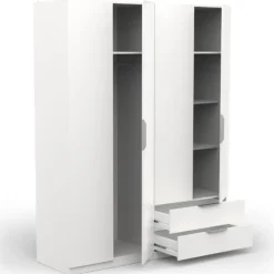 Kledingkast Spectre 157cm 4 deuren & 2 lades - mat wit