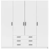 Kledingkast Sprint 4-deurs - wit - 200x196x50 cm