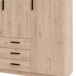 Kledingkast Sprint 4-deurs - eikenkleur - 200x196x50 cm