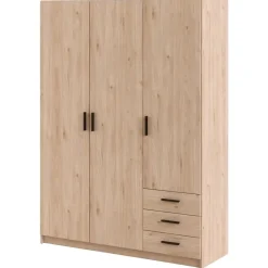 Kledingkast Sprint 3-deurs - eikenkleur - 200x147x50 cm