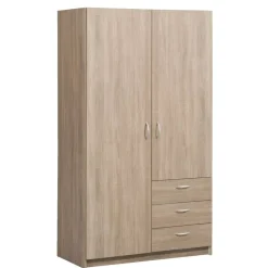 Kledingkast Varia 2-deurs - licht eiken - 175x97x50 cm