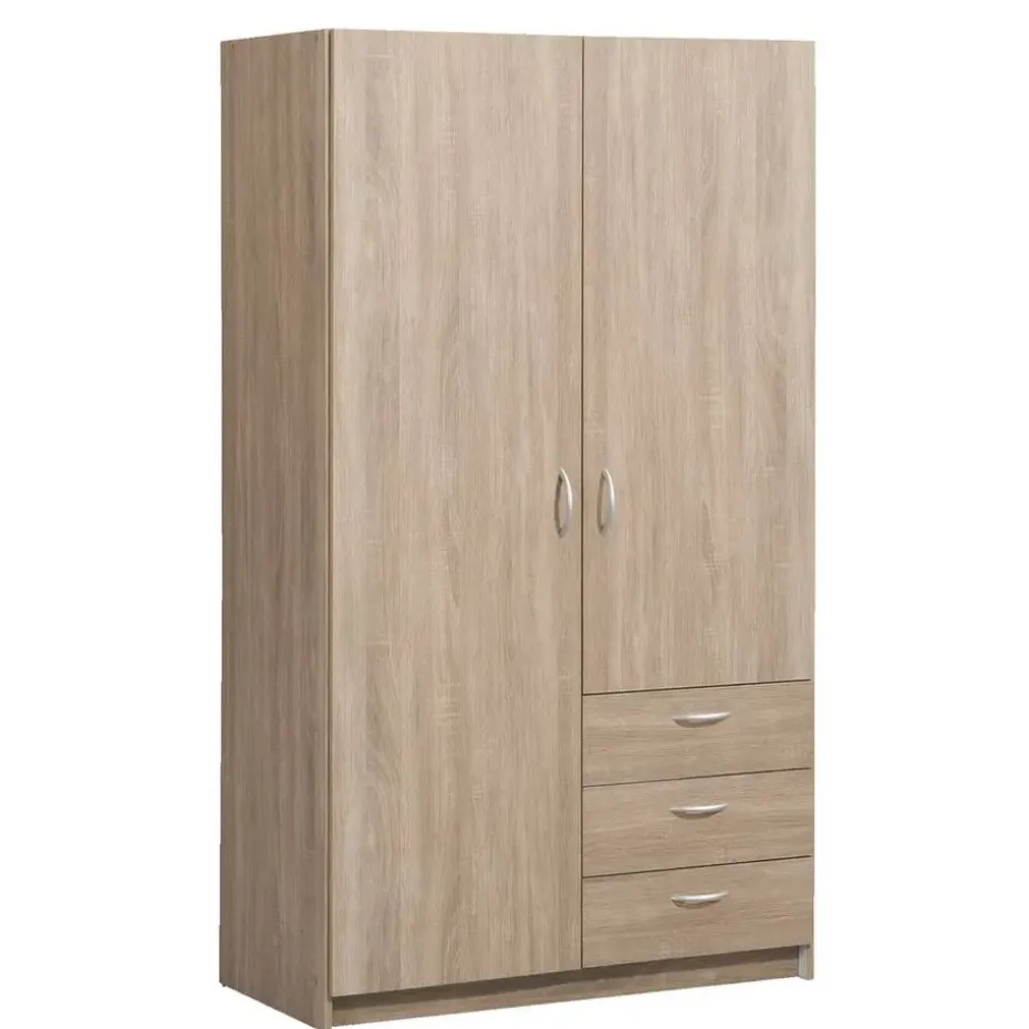 Kledingkast Varia 2-deurs - licht eiken - 175x97x50 cm