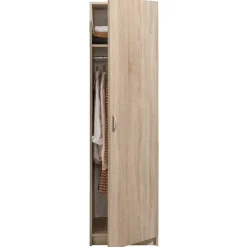 Kledingkast Varia 1-deurs - licht eiken - 175x49x50 cm