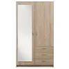 Kledingkast Varia 2-deurs inclusief spiegel - licht eiken - 175x97x50 cm