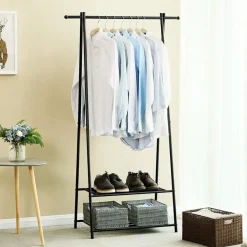 Kledingrek - metaal - zwart