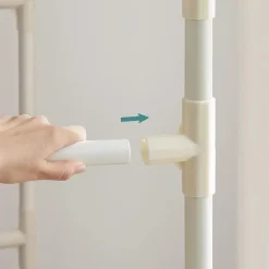 kledingrek, kapstok van metaal, met 2 kledingstangen, 1 plank