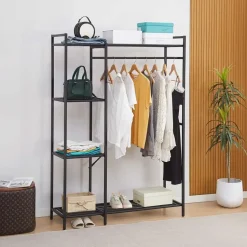 Kledingrek Marek - 120x40x171cm - zwart metaal