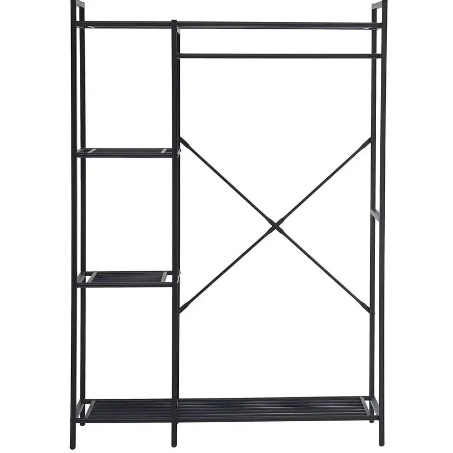 Kledingrek Marek - 120x40x171cm - zwart metaal