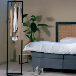 Kledingrek Zwart - Metaal - 40x30x190cm - Stella