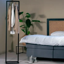 Kledingrek Zwart - Metaal - 40x30x190cm - Stella