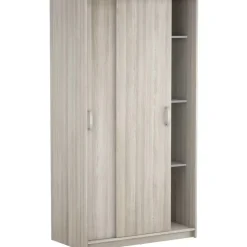 Kleerkast Lorrie 2 schuifdeuren, 1 kledingroede en 3 legplanken-Shannon eik