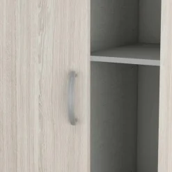 Kleerkast Lorrie 2 schuifdeuren, 1 kledingroede en 3 legplanken-Shannon eik