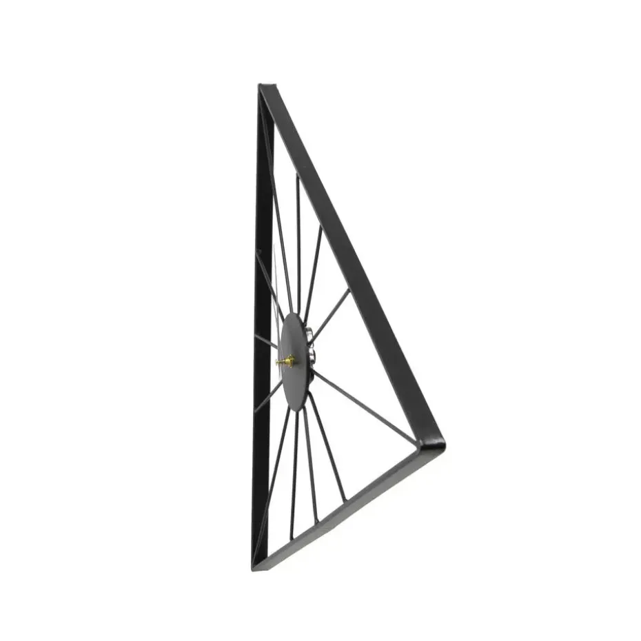 Klok - Luxe Zwarte Driehoek Hangende Klok