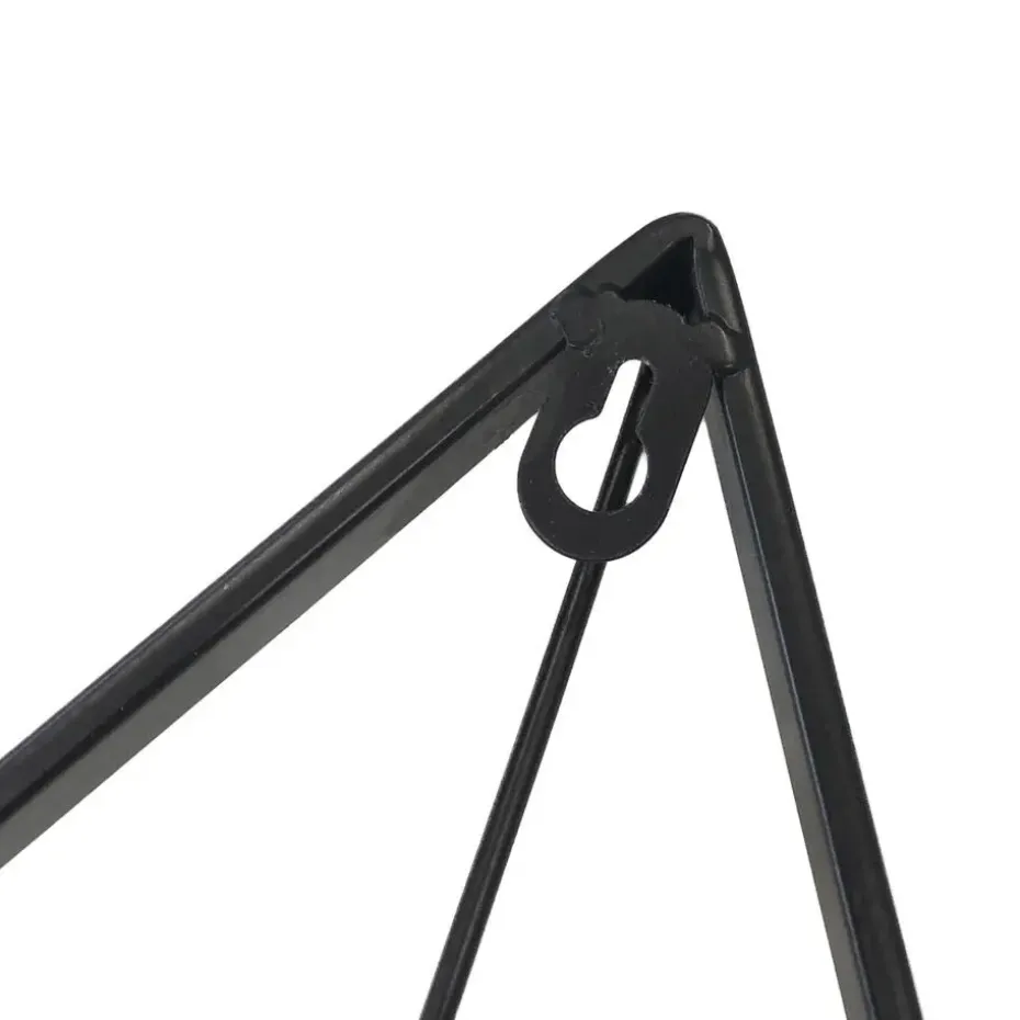 Klok - Luxe Zwarte Driehoek Hangende Klok