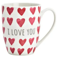 Koffiemok MR Lover Lover - 1x - Keramiek - wit/rood