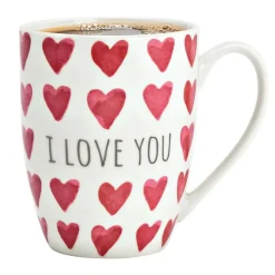 Koffiemok MR Lover Lover - 1x - Keramiek - wit/rood