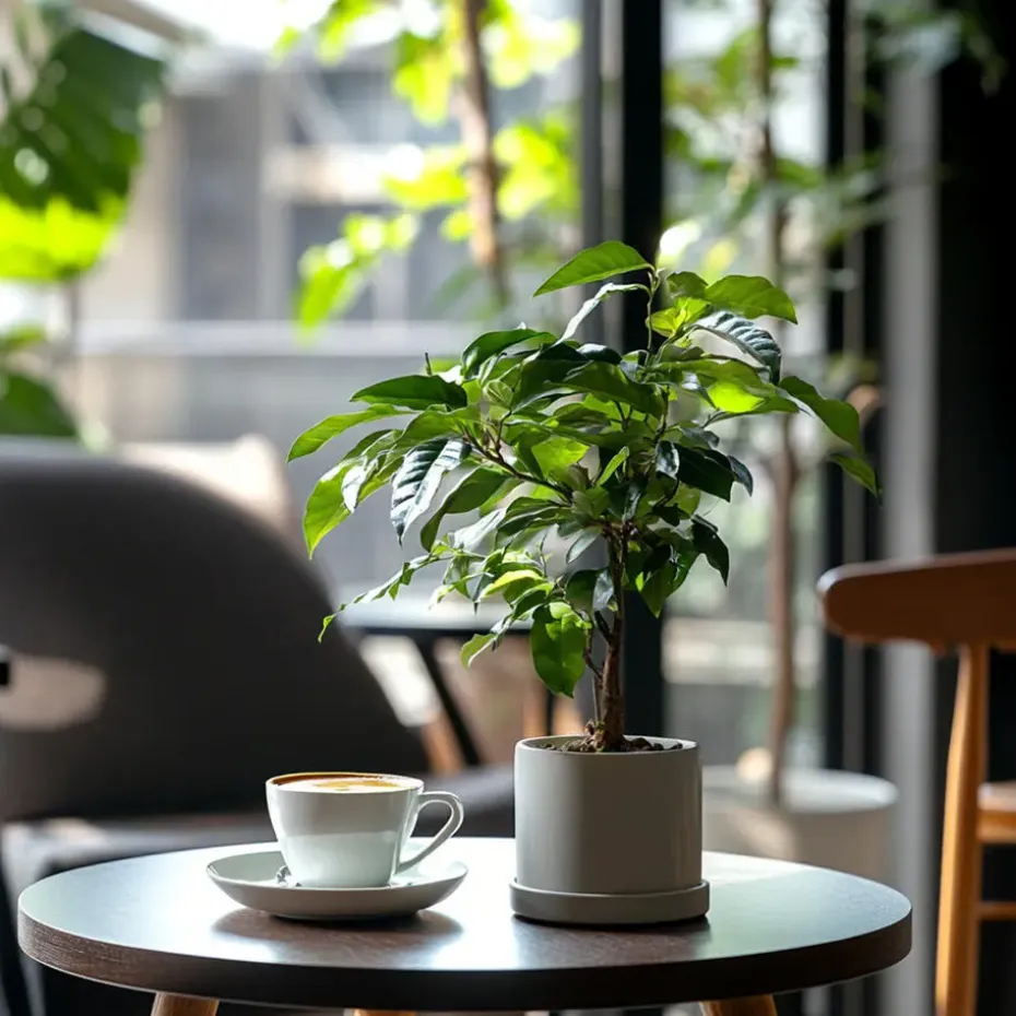 Koffieplant - Coffea arabica - Hoogte 25-40cm - ⌀12cm