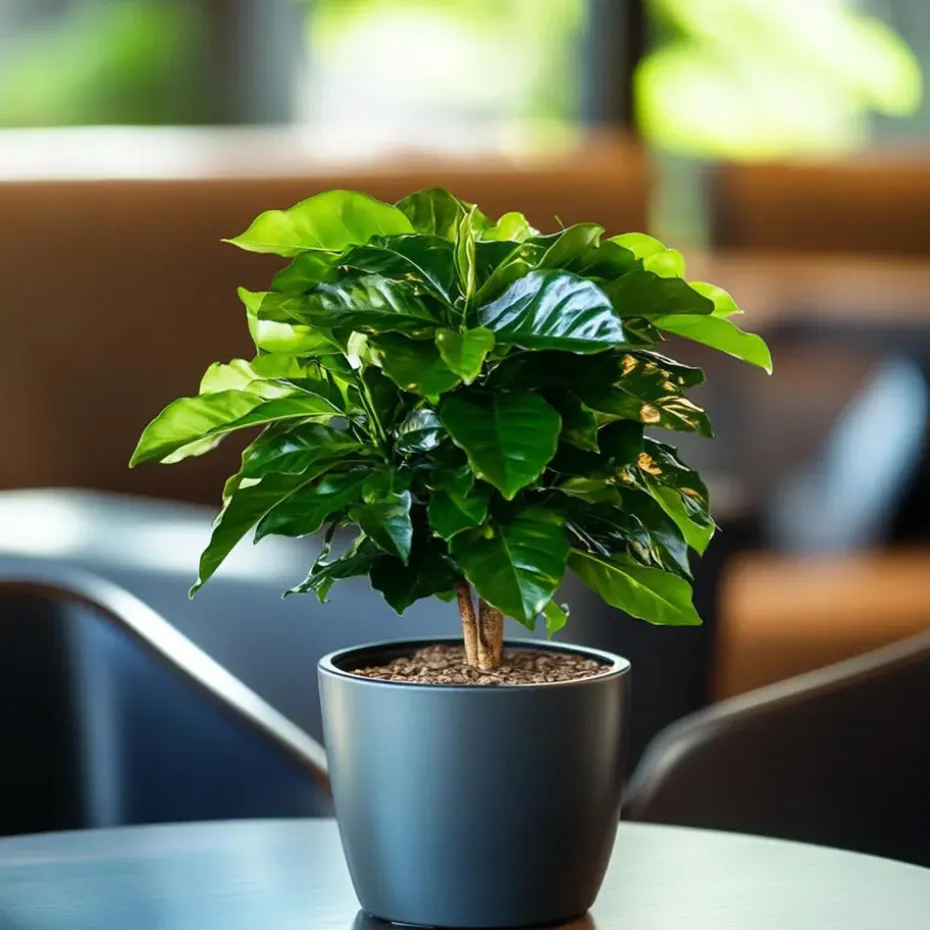 Koffieplant - Coffea arabica - Hoogte 25-40cm - ⌀12cm