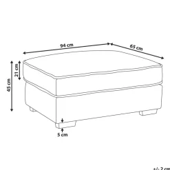 KOLDING - Ottomaan - Lichtbeige - Bouclé