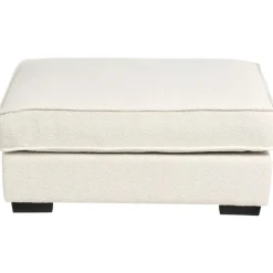 KOLDING - Ottomaan - Lichtbeige - Bouclé