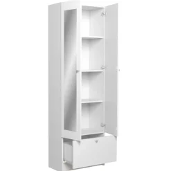 Kolomkast Fares 59cm met 2 deuren - 1 lade - wit