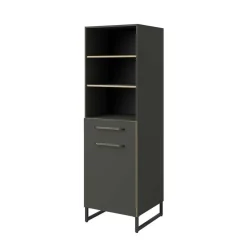 Kolomkast Wade met één deur en één lade. - antraciet