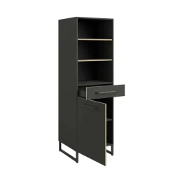 Kolomkast Wade met één deur en één lade. - antraciet