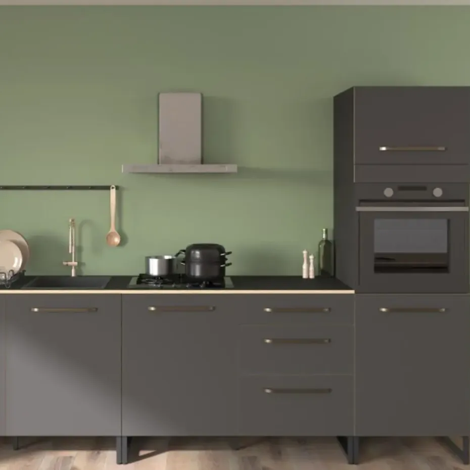 Kolomkast Wade met ruimte voor oven - antraciet