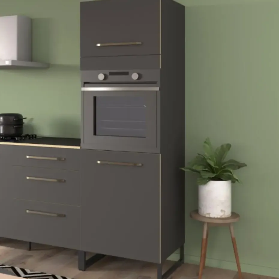 Kolomkast Wade met ruimte voor oven - antraciet