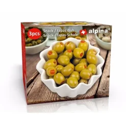 Kommetjes - aardewerk - stervormig - 3x - 10 cm - snackschaaltjes