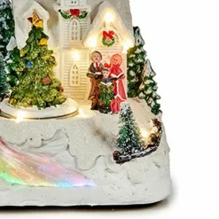 Krist+ Kerstdorp tafereel kerk - draaiende kerstboom