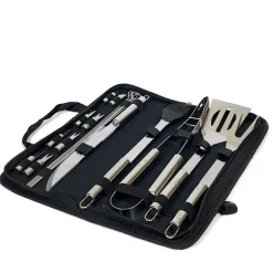 Krumble BBQ set 18-delig in opbergtas RVS