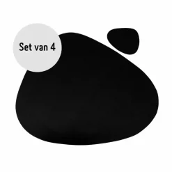 Krumble Placemat set design - 4 stuks - Zwart